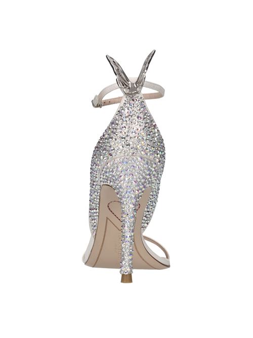 Sandali in pelle e strass SOPHIA WEBSTER | MARIPOSA SANDAL SAW23021BIANCO